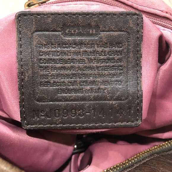 Coach Large Brown Pebble Leather Brooke Convertible Hobo/Shoulder Bag - Picture 6 of 7